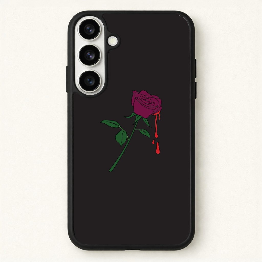 Dark Pink Rose Phone Case for Galaxy S26 Plus