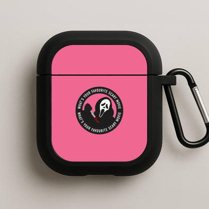 What's Your Favourite Scary Movie Badge AirPods Case