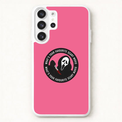 What's Your Favourite Scary Movie Badge Phone Case for Galaxy S26 Ultra