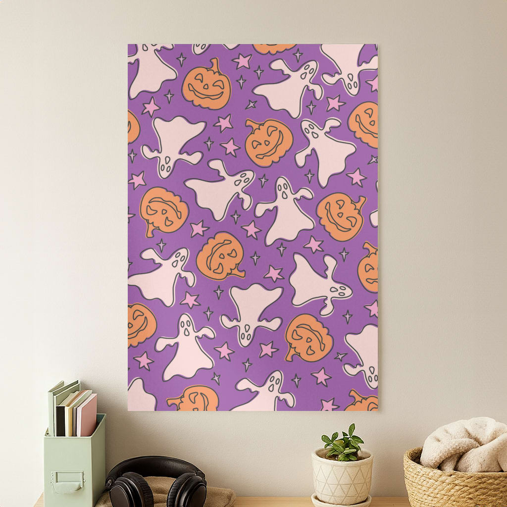 Abstract Halloween Pattern Poster