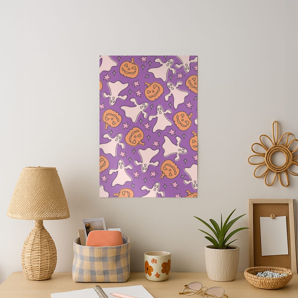 Abstract Halloween Pattern Art Print
