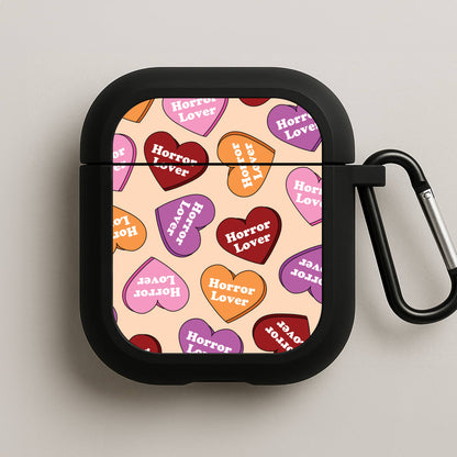 Horror Lover Hearts Pattern AirPods Case