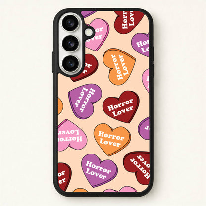 Horror Lover Hearts Pattern Phone Case for Galaxy S26 Plus