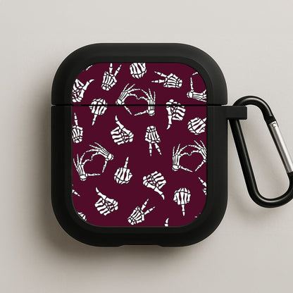Skeleton Hands Pattern AirPods Case