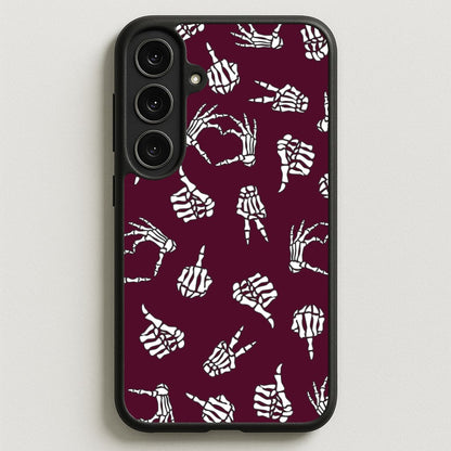 Skeleton Hands Pattern Phone Case for Galaxy S25FE