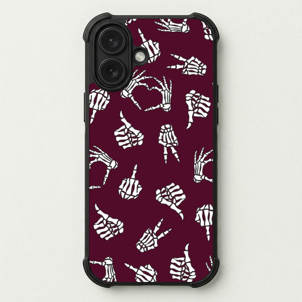 Skeleton Hands Pattern Phone Case — Bumper case