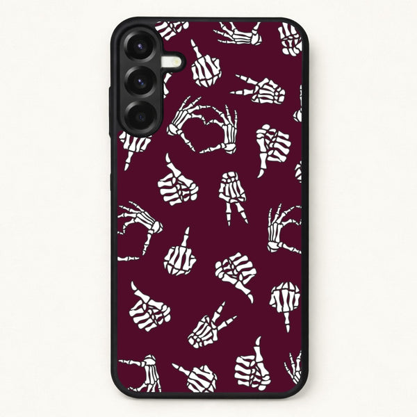 Skeleton Hands Pattern Phone Case for Galaxy A57