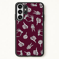Skeleton Hands Pattern Phone Case for Galaxy S26 Ultra