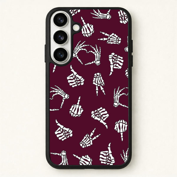 Skeleton Hands Pattern Phone Case for Galaxy S26