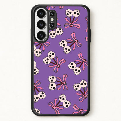 Cherry Skulls Pattern Phone Case for Galaxy S26 Ultra