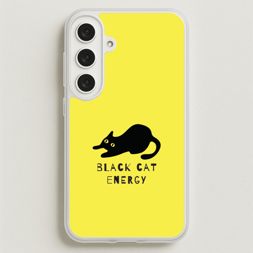 Black Cat Energy Phone Case for Galaxy S25FE