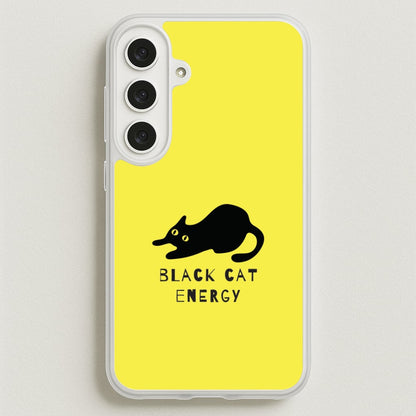 Black Cat Energy Phone Case for Galaxy S25FE