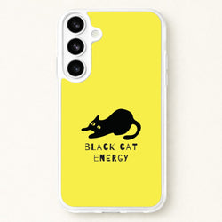 Black Cat Energy Phone Case for Galaxy S26 Plus