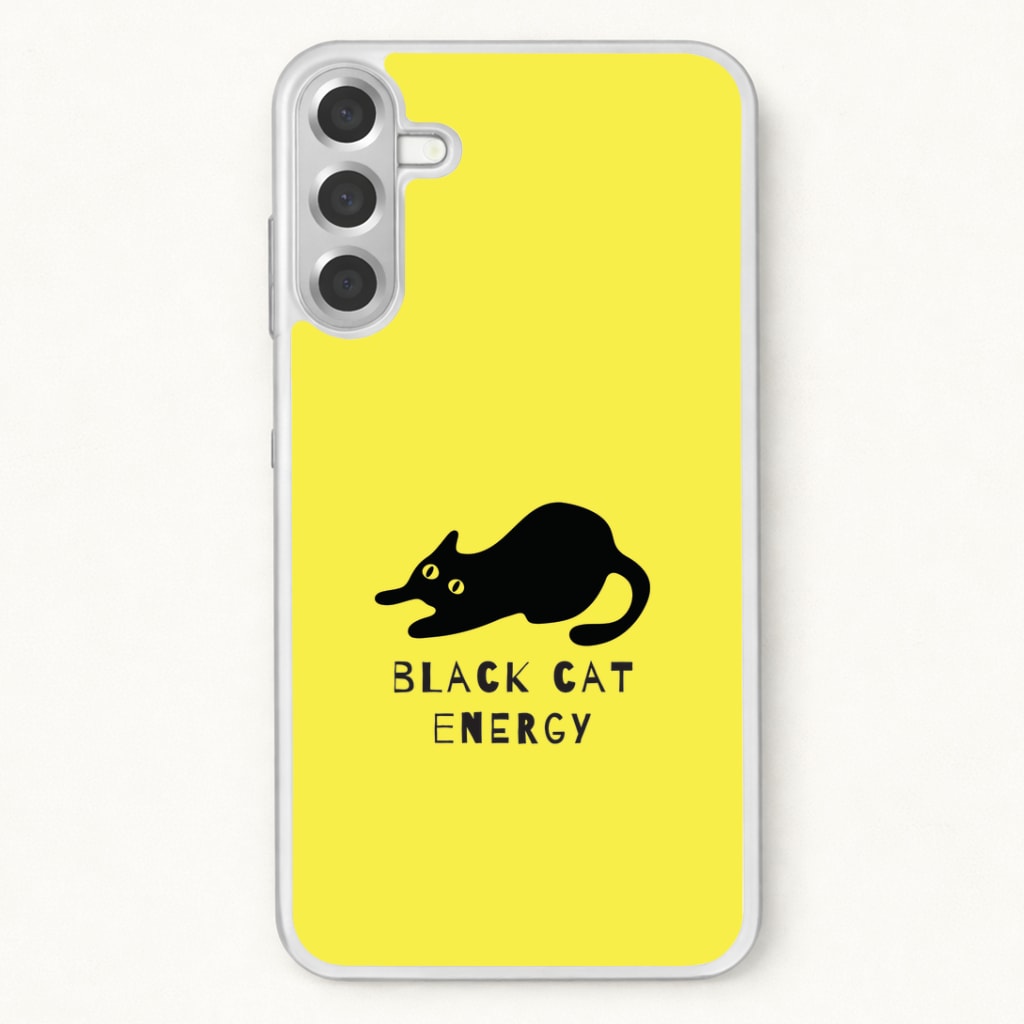 Black Cat Energy Phone Case for Galaxy A17