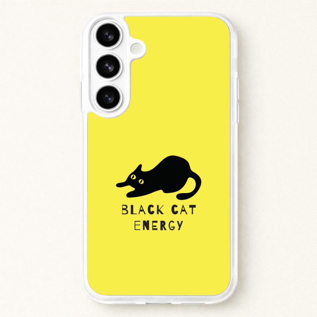 Black Cat Energy Phone Case for Galaxy S26