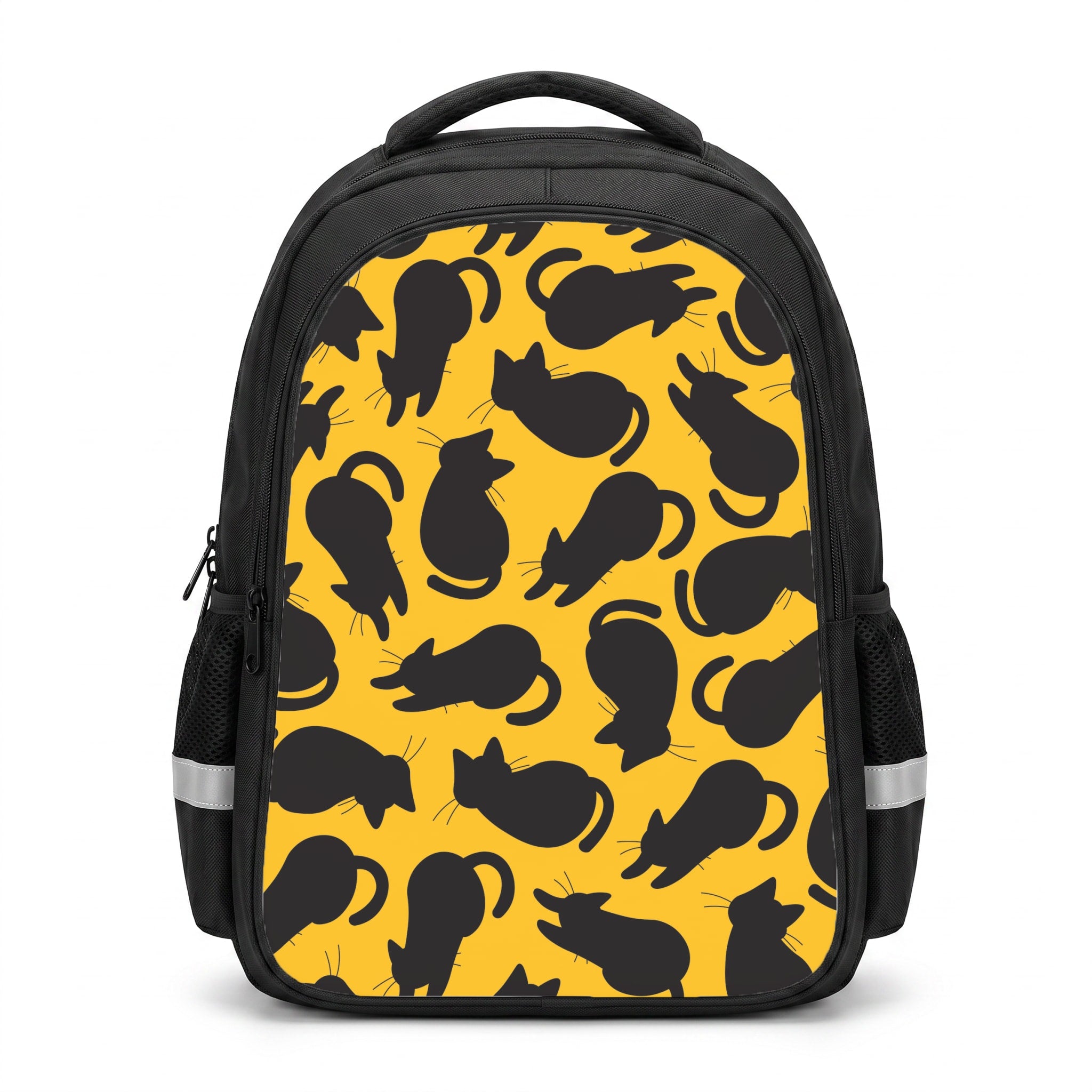 Black Cat Silhouettes Pattern Backpack