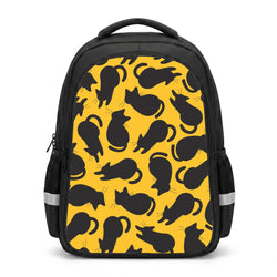 Black Cat Silhouettes Pattern Backpack