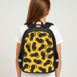 Black Cat Silhouettes Pattern Backpack