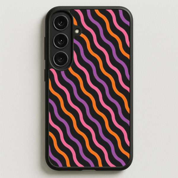 Wavy Abstract Halloween Pattern Phone Case for Galaxy S25FE