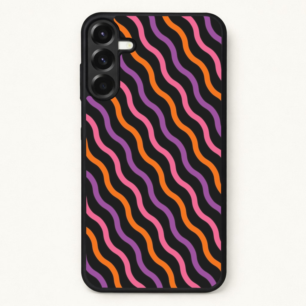Wavy Abstract Halloween Pattern Phone Case for Galaxy A37