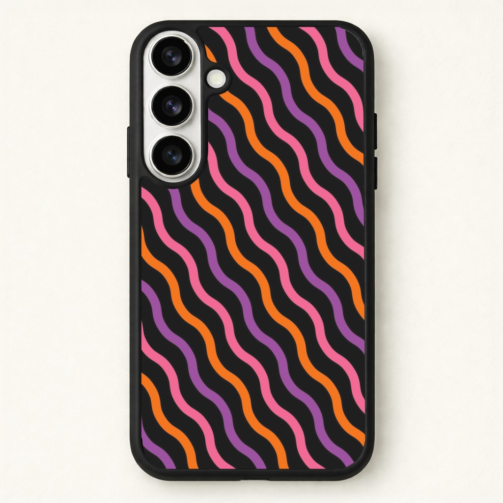Wavy Abstract Halloween Pattern Phone Case for Galaxy S26