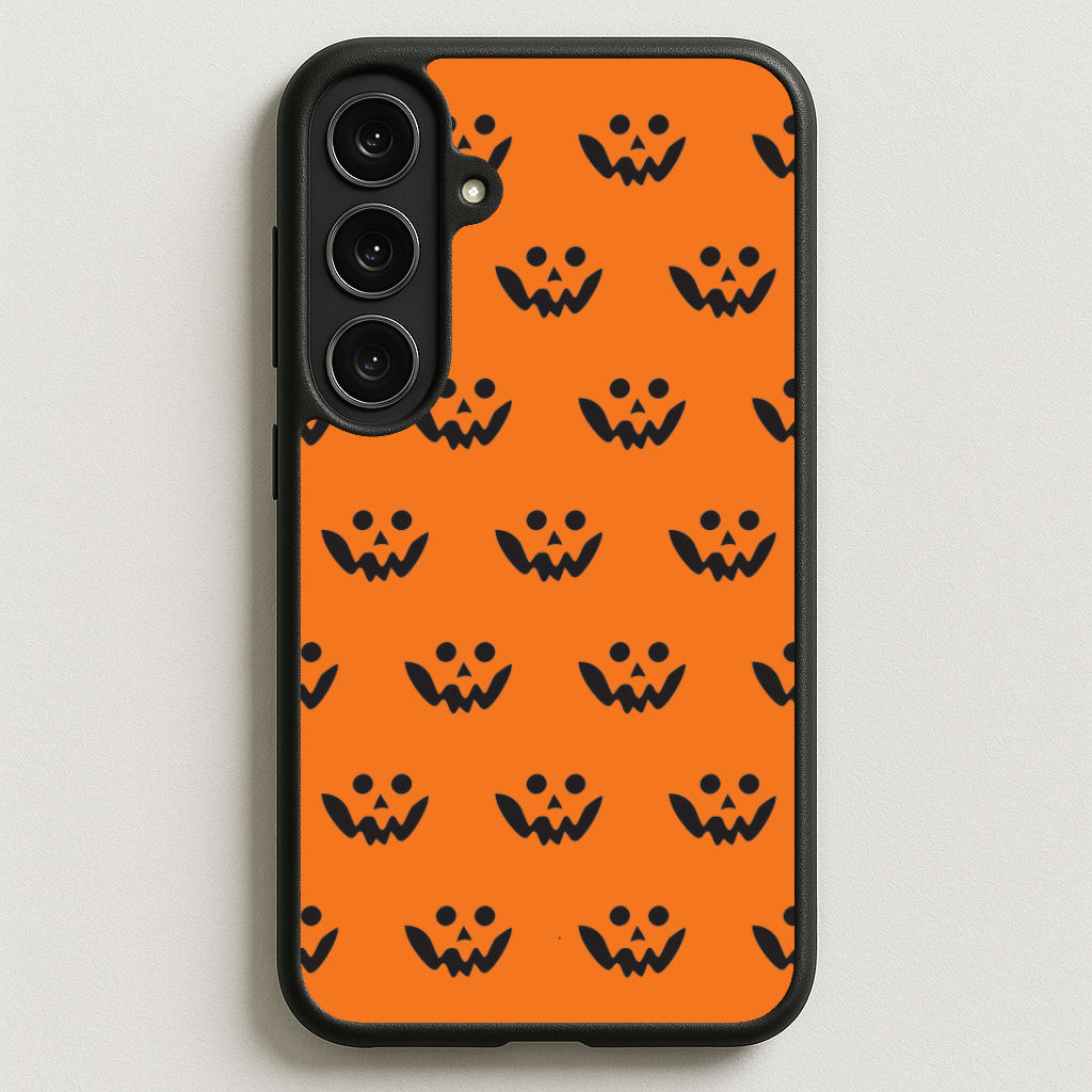 Carved Pumpkin Face Pattern Phone Case for Galaxy S25FE