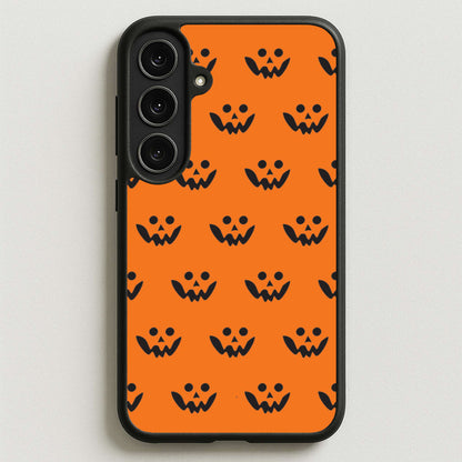 Carved Pumpkin Face Pattern Phone Case for Galaxy S25FE