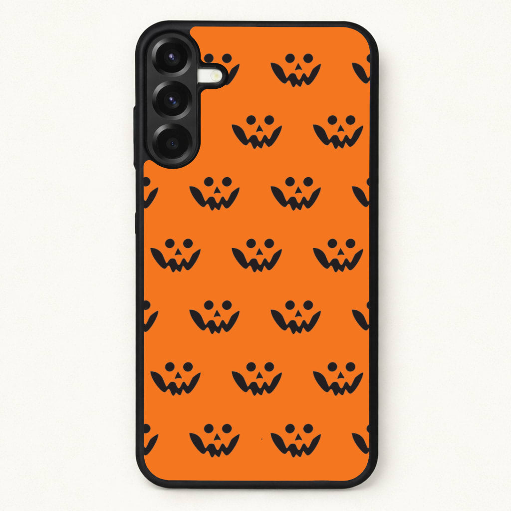 Carved Pumpkin Face Pattern Phone Case for Galaxy A37