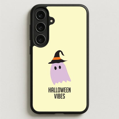 Purple Ghost Halloween Vibes Phone Case for Galaxy S25FE