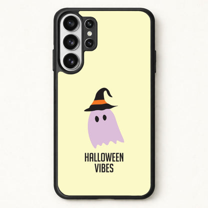 Purple Ghost Halloween Vibes Phone Case for Galaxy S26 Ultra