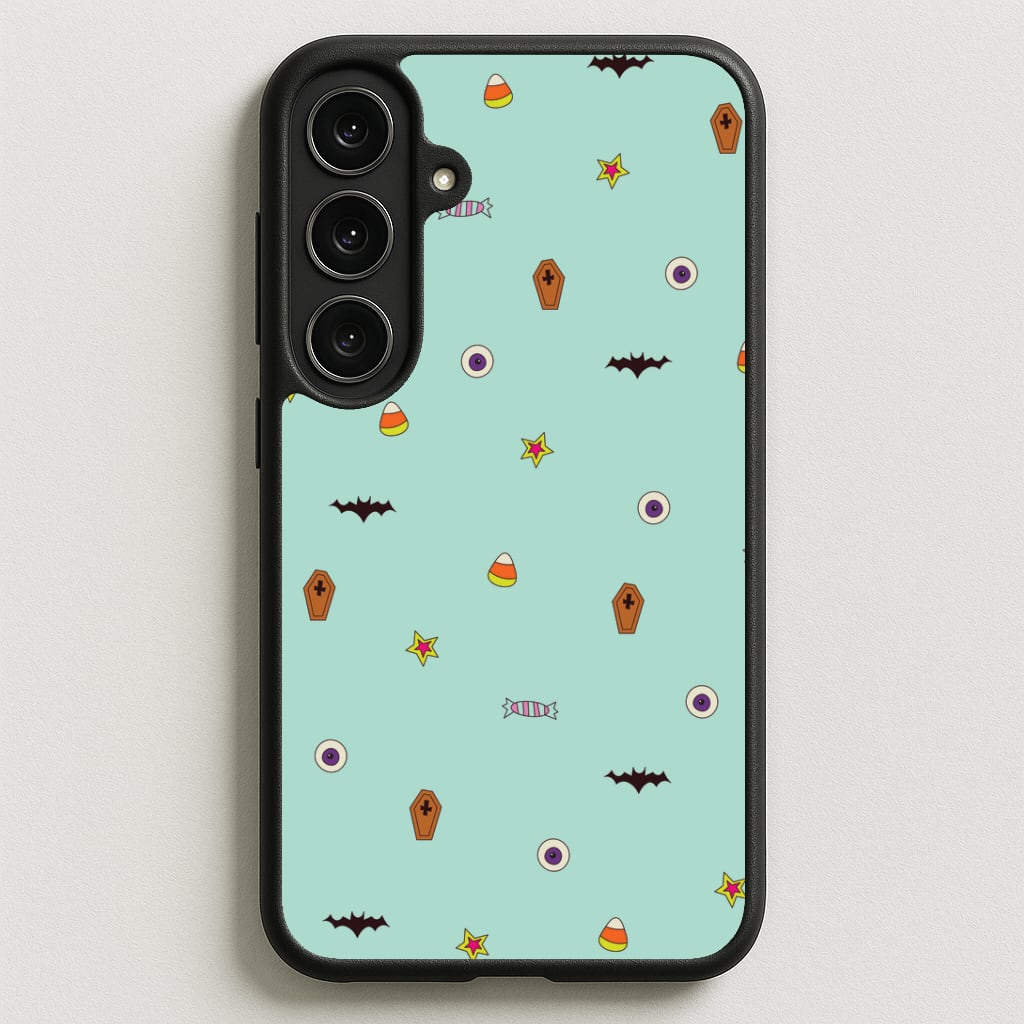 Minature Halloween Cartoons Pattern Phone Case for Galaxy S25FE