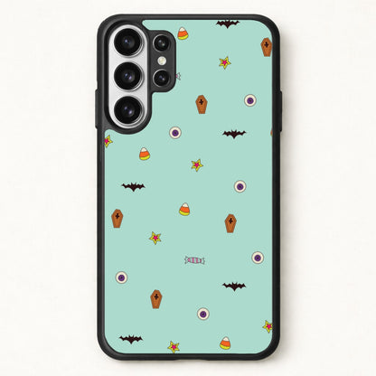 Minature Halloween Cartoons Pattern Phone Case for Galaxy S26 Ultra