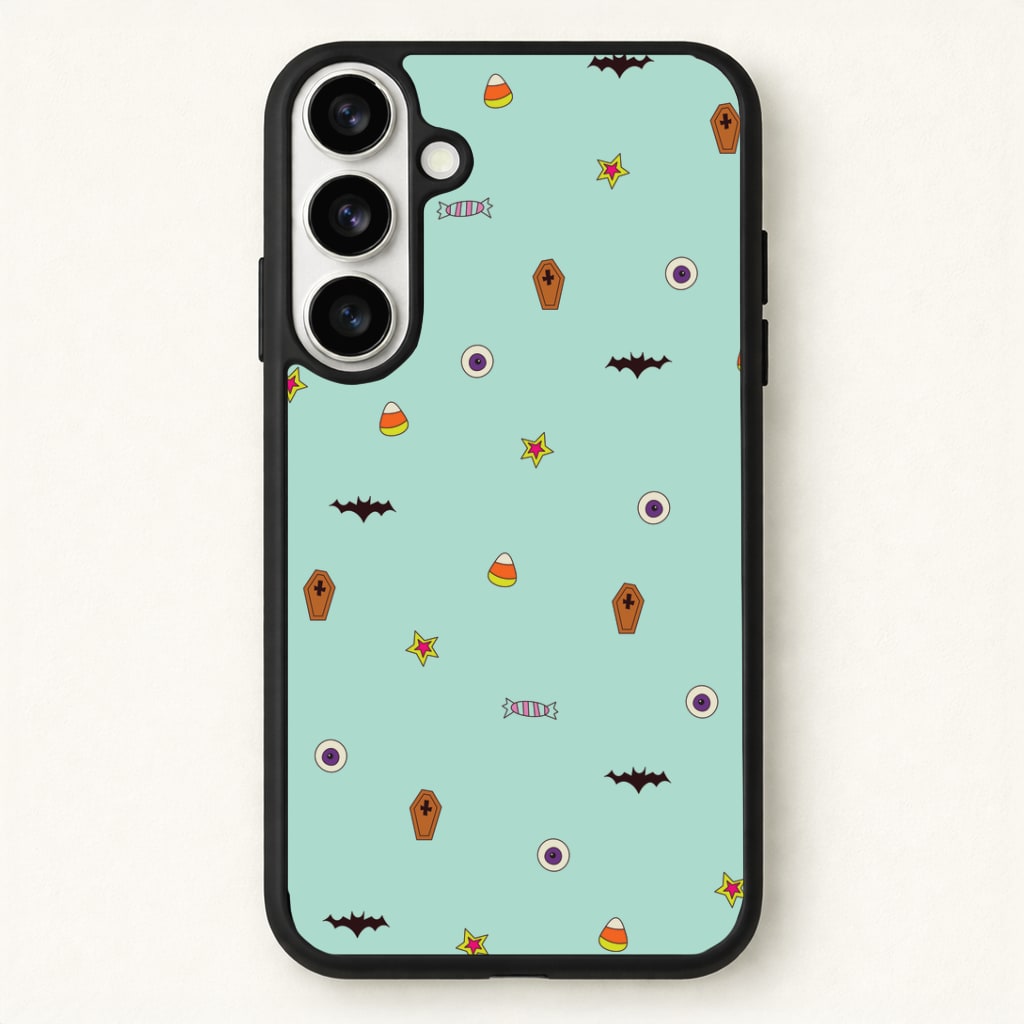 Minature Halloween Cartoons Pattern Phone Case for Galaxy S26 Plus