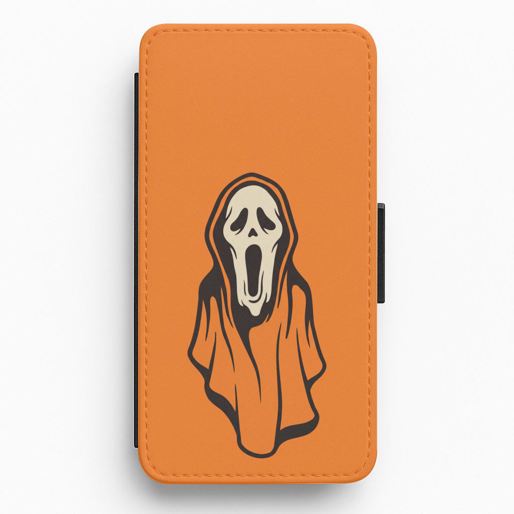 Orange Scream Wallet Phone Case