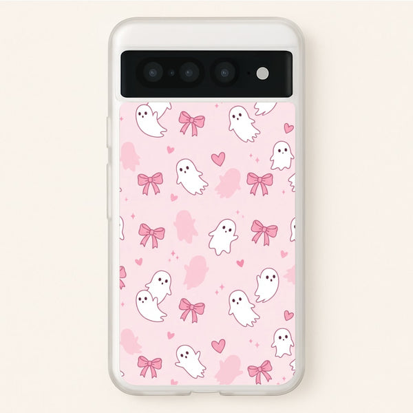 Pink Ghosts And Bows Phone Case - Google Pixel 7 Pro / Standard
