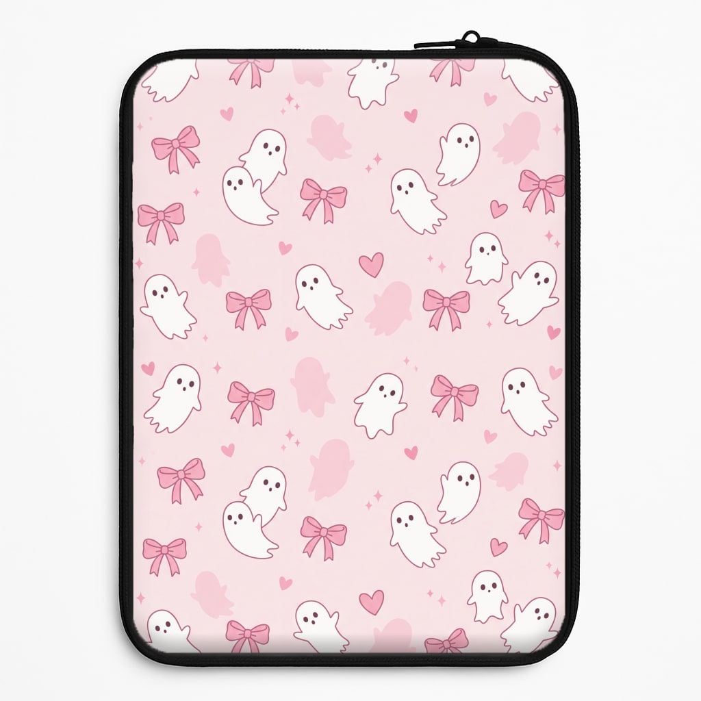 Pink Ghosts And Bows Laptop Sleeve