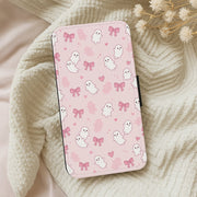 Pink Ghosts And Bows Flip / Wallet Phone Case 5