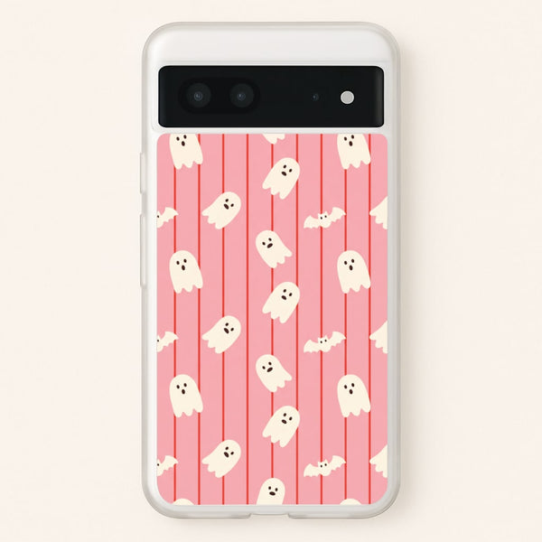 Candy Stripe Ghosts Phone Case - Google Pixel 7 / Standard
