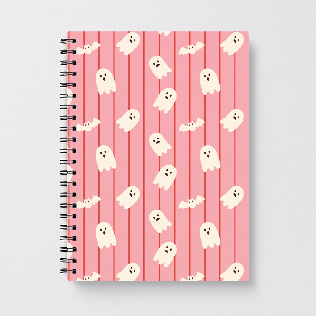 Candy Stripe Ghosts Notebook