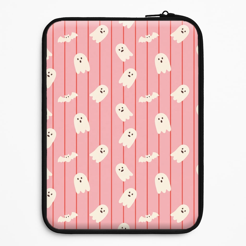 Candy Stripe Ghosts Laptop Sleeve