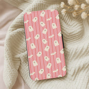 Candy Stripe Ghosts Flip / Wallet Phone Case 5