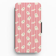 Candy Stripe Ghosts Flip / Wallet Phone Case 1