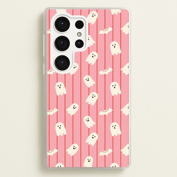 Candy Stripe Ghosts Phone Case - Galaxy S25 Ultra / Standard