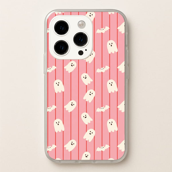 Candy Stripe Ghosts Phone Case - iPhone 15 Pro / Standard