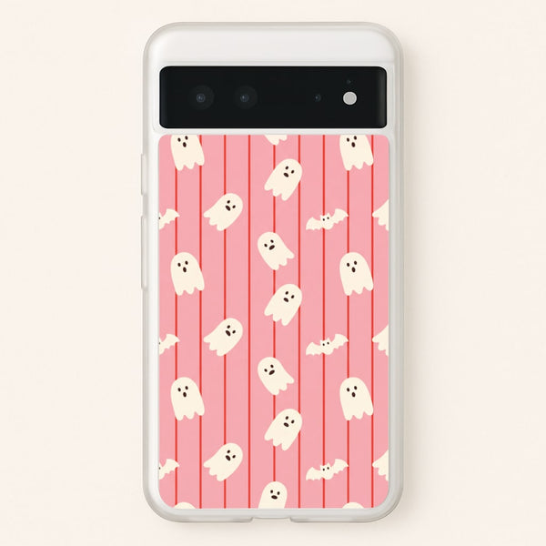 Candy Stripe Ghosts Phone Case - Google Pixel 6 / Standard