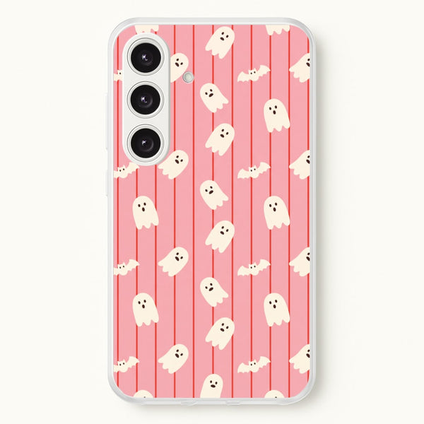Candy Stripe Ghosts Phone Case - Galaxy S24 Plus / Standard