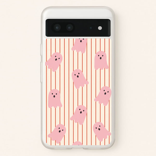 Candy Stripe Ghosts - Vanilla Phone Case - Google Pixel 7 / Standard