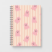 Candy Stripe Ghosts - Vanilla Notebook 1