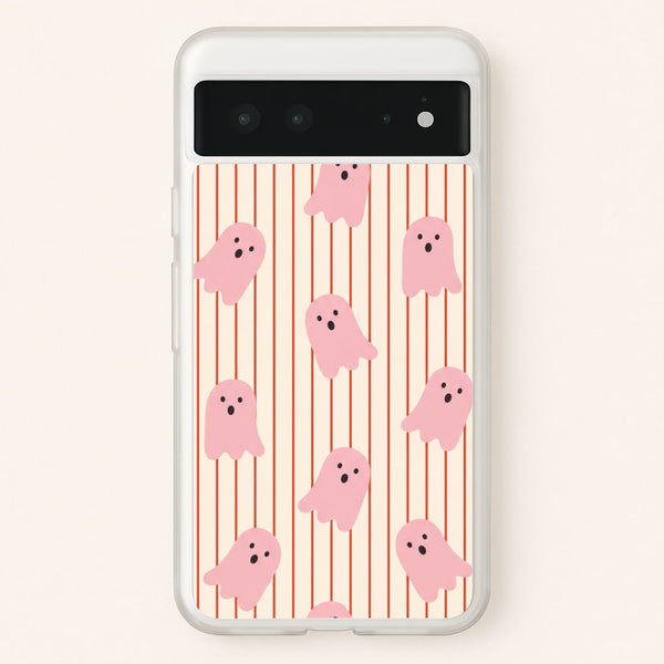Candy Stripe Ghosts - Vanilla Phone Case - Google Pixel 6 / Standard