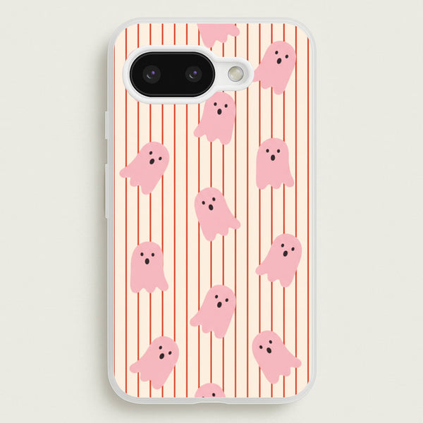 Candy Stripe Ghosts - Vanilla Phone Case - Google Pixel 9a / Standard